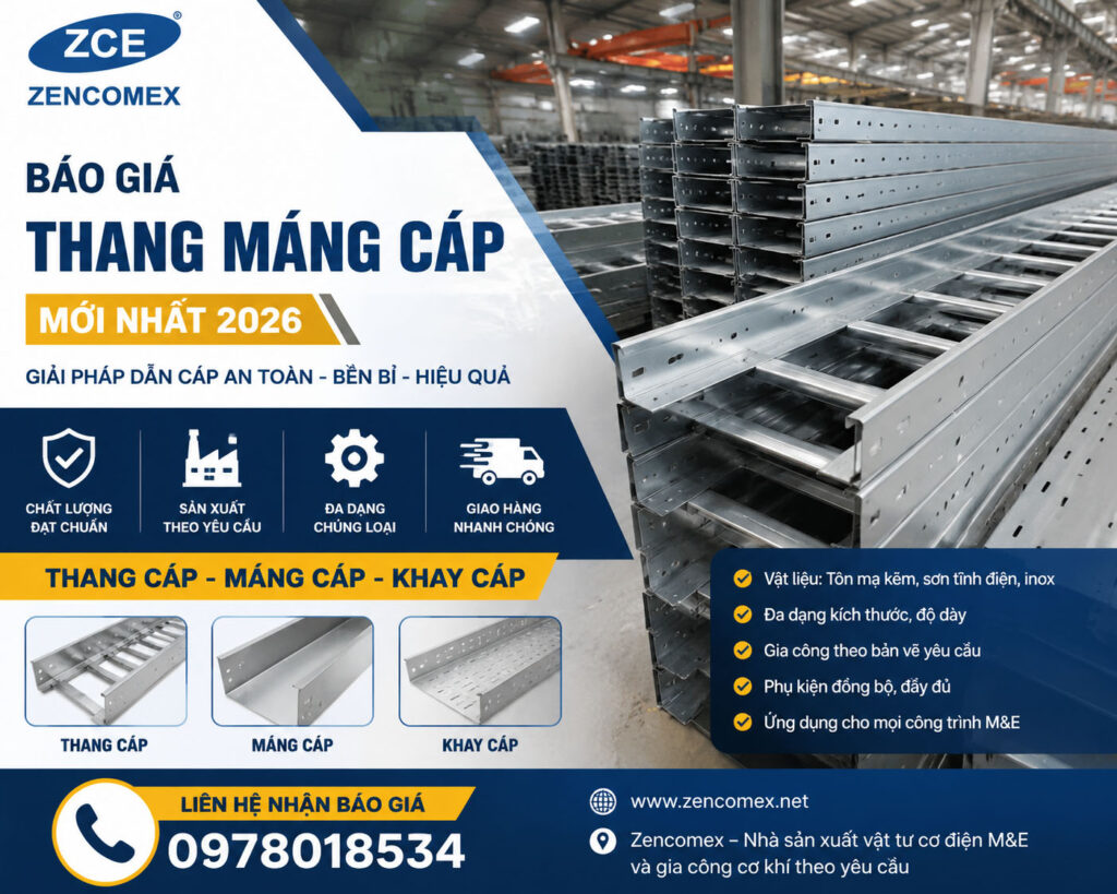 Báo giá thang máng cáp Zencomex 2026