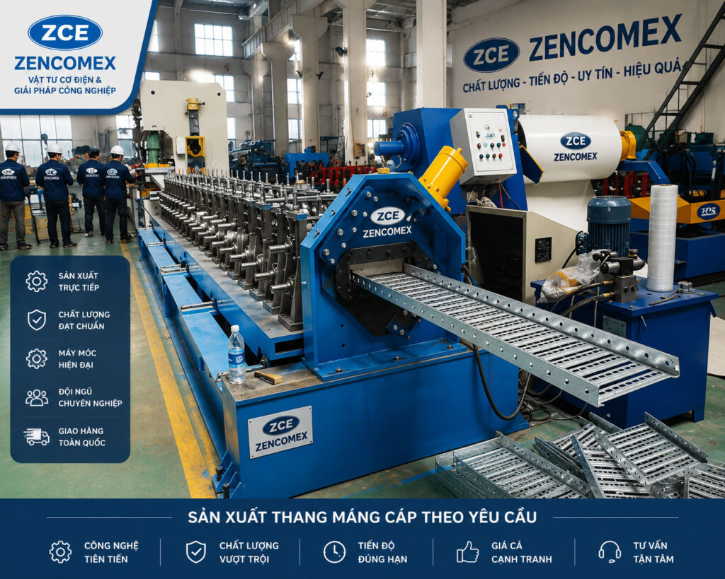 "công ty sản xuất thang máng cáp Zencomex''
