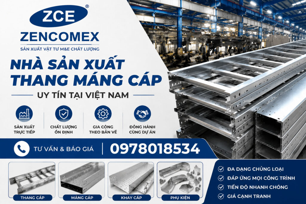 Nhà sản xuất thang máng cáp Zencomex tại Việt Nam