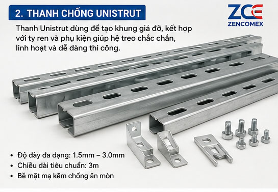Giá đỡ ống M&E được kiểm tra trước khi đưa vào thi công, đảm bảo đúng kích thước và yêu cầu kỹ thuật.