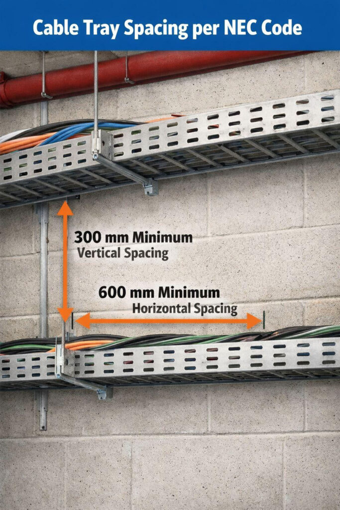Khoảng cách giữa các giá treo thang máng cáp