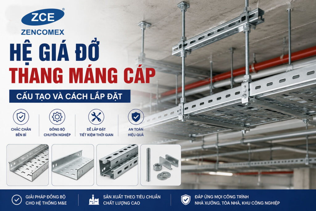 Giá đỡ thang máng cáp cho hệ thống M&E
