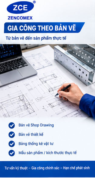 Đột lỗ thang máng cáp theo yêu cầu kỹ thuật