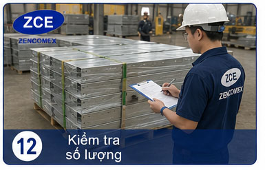 kiem tra số lượng thang máng cáp truoc khi xuất xưởng