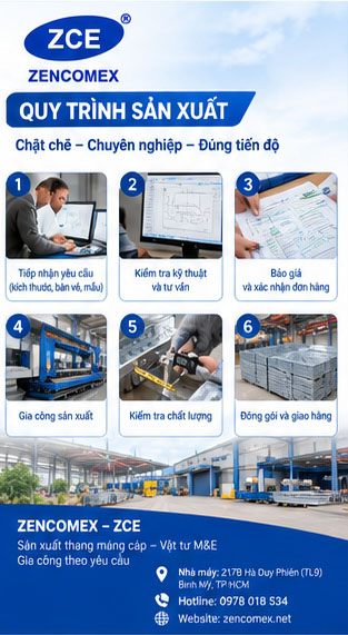 Kiểm tra chất lượng thang máng cáp trước khi giao khách hàng