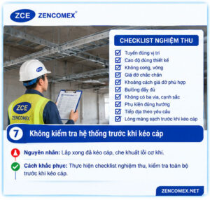 Kiểm tra nghiệm thu hệ thống thang máng cáp M&E