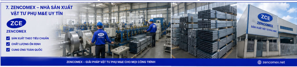 Nhà máy ZenComex sản xuất vật tư phụ M&E