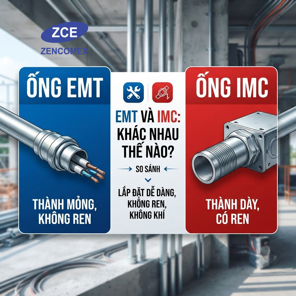ZENCOMEX ZCE cung cấp ống thép luồn dây điện M&E